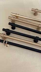 Light Luxury Cabinet Door Handle Modern Simple Drawer Handle Aluminium Alloy Extended Cabinet Handle Nordic Black Gold Wardrobe Door Handle