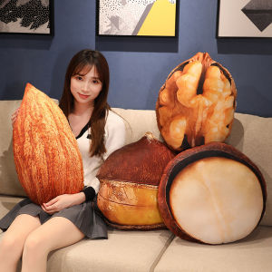 JOJO CASTLE Simulation Nut Food Plush Toy Lifelike Snack Food Stuffed Toy Almond Pecans Pistachio Walnut Cashew Pillow Photography Props 仿真抱枕