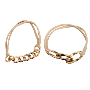 Elastic Metal Hair Bands Stylish Ponytail Holder Fashion Hair Accesories Hair Decors for Various Hairstyles and Occasion