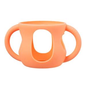 Flexible Holder with Easy Grip Handle for Glass Baby Bottles Silicone Cover Shockproof Bottle Sleeve Easy to Clean