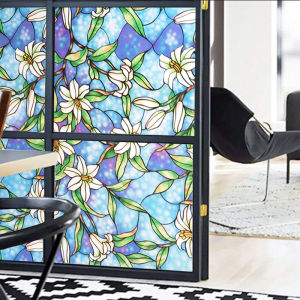 Stained Glass Window Film Non-sticky Frosted Glass Film Decorative Electrostatic Film for Home [MY Delivery]