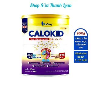 (HSD T8-2027) (Quét Mã QR Tích Xu) Sữa Bột Vitadairy Calokid Gold 1+ 900g (Cho Bé Từ 1 - 10 Tuổi).