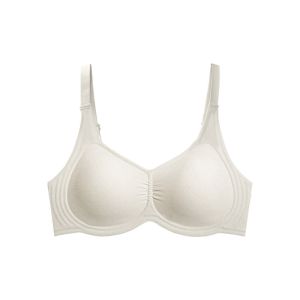 HOUMENG Large Size Wireless Deep V Bra Close-fitting Soft Seamless Underwear Comfortable Shockproof Push Up Bra Girls