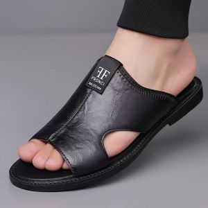 Free Shipping MenS Sandals 2026 New Style MenS Beach Sandals Hollow Breathable Non-Slip Casual Large Size Leather Sandals For Mens Beach Sandals