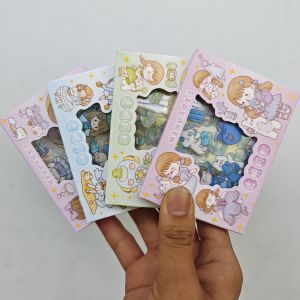 Bộ sticker dán trang trí nón bảo hiểm laptop điện thoại album sổ lưu niệm DIY Unibaby Store STK-KIMTUYEN