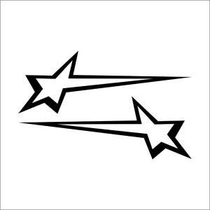 2 PCS Lightning Star Sticker Decals for Motor Rising Stars Waterproof Vinyl Stickers Motorcycle Honda Click AA