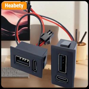 【2-3 days delivery】 USB Female Base Type-C Double-Layer Socket Lamp Charging Socket Power Phone Socket With Cable Connector