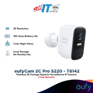 Anker Eufy T8142 eufyCam S220 eufyCam 2C Pro | 2K Resolution |180-Day Battery Life | IP67 | Night Vision