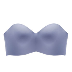 INTIMA Strapless Bra For Women Tube Top Style Wireless Thin Cup Push Up Underwear Non-Slip Invisible Seamless Bras Plain Color Glossy Wedding Party Bralette