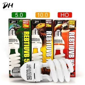 [แนะนำ] DH UVB หลอดไฟ UVB 5.0/ 10.0 /HO 26วัตต์ ความเข้มข้นของUVBสูง สำหรับเต่าบก เบียร์ดดราก้อน เต่าน้ำ กิ้งก่า คามิลเลียน นก
