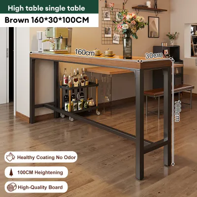 Global Bar Table with Chairs Set 160/180cm Long Narrow High Foot Table for Living Room Family
