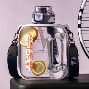 (SG Seller) TKK 1L/1.6L/2L Sports Water Bottle Tritan Large Capacity Outdoor Travel Kettle Gym0 Jugs # 1022 SP21