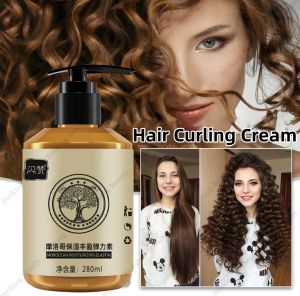 280ML Hair Curling Cream Enhances Waves Curls Moisturizing Defining Repair Frizz Damaged Shaping Fluffy Elastin Cream Nourishing Hair Mask Styling Volumizing Reduces Split Ends Refreshing and Non-Greasy Strong Hair Smooth Frizz Hair Essence Cream