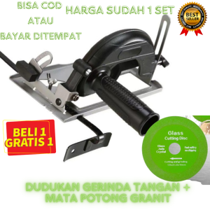 Dudukan Gerinda Tangan Circular Saw Pemotong Kayu Stand Holder Lengkap Geratis 1 Mata Grinda
