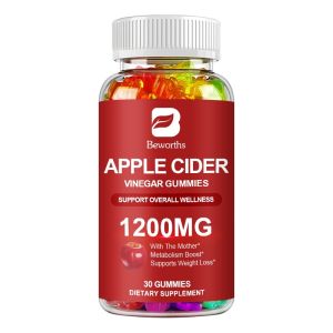 Beworths Natural Slimming Apple Cider Gummies Weight Loss Cider Vinegar Bear Gummies