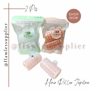 [2PCS] HAIR ROLLER / ROLL RAMBUT VELCRO ISI 2 + JEPITAN / JEPITAN ROLL PONI GULUNGAN RAMBUT WANITA 2IN1
