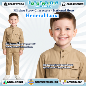 Baby Fourths Couture Filipino Story Characters National Hero Heneral Luna Ternp Costume for Kids for Cosplay Story Book National Parade Reading Month / Araw ng pagbasa