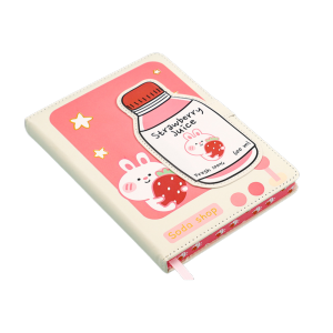 LENMAX. Cartoon Cute B6 ic Notebook 224 Pages Macaron Color PU Leather Notepad Fashion School Stationery Student Notebook Taking Notes