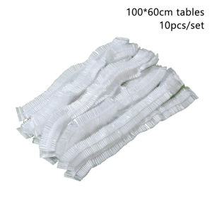 10pcs Disposable Transparent Table Cover 120*60cm Transparent Oil-Proof Plastic Film Cover For Party