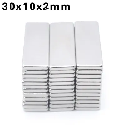 Nam châm vĩnh cửu mạ niken lực hút mạnh kích thước 30x10x2mm N52 set 3 vien