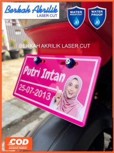 plat sepeda listrik costum nama dan foto fre baud variasi