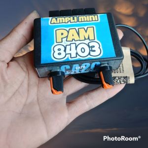 POWER MINI PAM8403 ADA BLUETOOTH 2 POTENSIO AMPLIFIER 5 VOLT STEREO AUDIO MINIATUR POWER RAKITAN