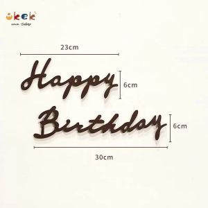 okek Retro Happy Birthday Felt number 0-9 Banner Birthday Flag coffeeFlag Felt Letters Banner Decorat