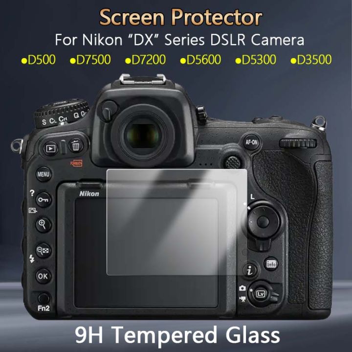 For Nikon DX Series DSLR Camera D500 D7500 D7200 5600 D5300 D3500 D3400 HD  Clear Slim Anti-Scratch 9H Tough Tempered Glass Screen Protector Film