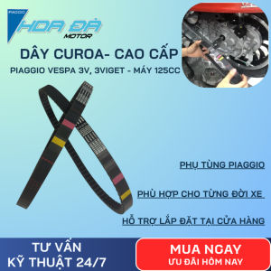 Dây CuRoa/ Dây Cu Roa 3V Cao Cấp Cho Piaggio Vespa 3V/3ViGet Máy 125cc  Vespa Lx Sprint Primavera GTS Liberty...