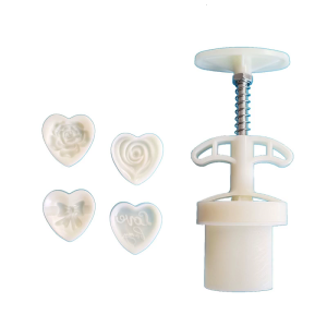 Bowknot Press Tool Heart Mooncake Mold Autumn-Festival Cookie Stamp-Mold Set Moon Cake Mold DIY Decoration Hand-Cutter