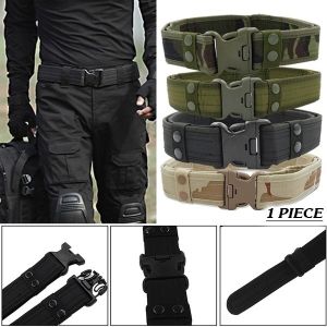 Outdoor Multi-functional Camouflage Tactical Belt Mens Military Tactical Adjustable Nylon Belt Training Belt
