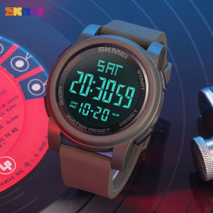 SKMEIใหม่ผู้ชายกีฬานาฬิกาแฟชั่นนาฬิกากันน้ำนับถอยหลังปลุกLEDโครโนกราฟนาฬิกาข้อมือดิจิตอล1257