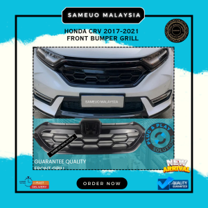 [ FREE LOGO ] HONDA CRV 2017-2021 FRONT BUMPER GRILL GRILLE TYPE-R BLACK COLOUR