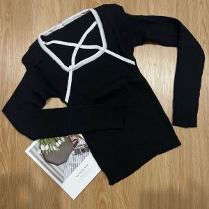 BAJU RAJUT SILVIA TALI SILANG DEPAN kOREAN STYLE TOP RAJUT  KNIT SQUARE NECK TALI SILANG