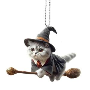 Automotive Charm Decoration Rearview Hanging Ornament 2D Halloween Flying Pendant Decoration Gift for Friend