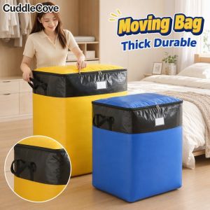 Large Capacity Moving Storage Bag Waterproof Thickened Clothes Quilt Organizer With Zipper Handle