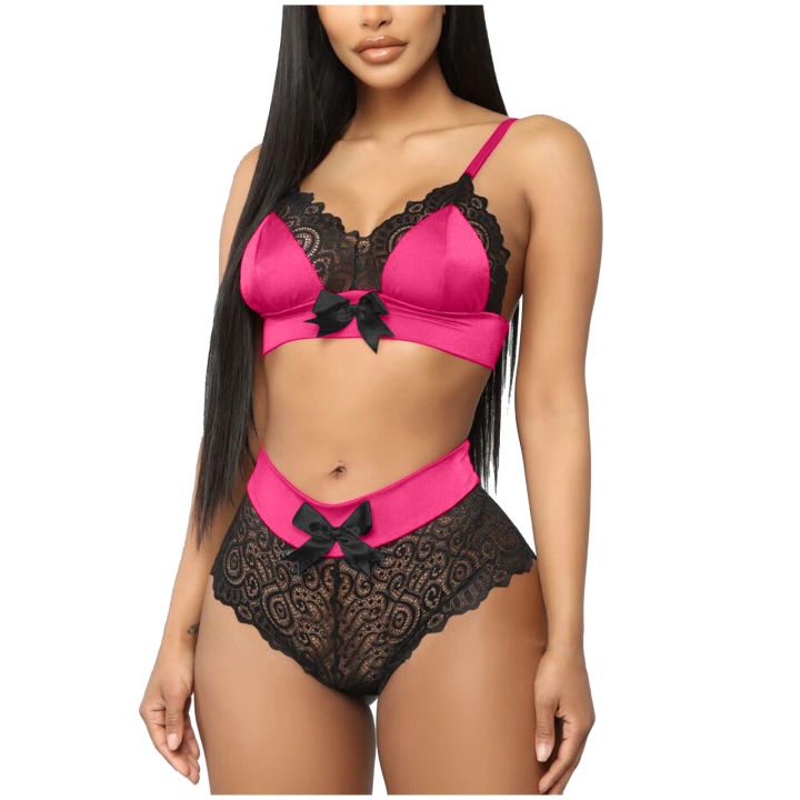 Pink Sexy Bra And Panty Set Out For Women Girl Lingerie Porno