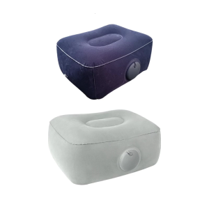 Inflatable Travel Leg Up Foot Rest Pillow for Muscle Relief Cushions with Press Air Pumps for Home Office and Travel