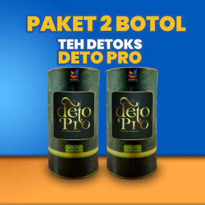 PAKET HEMAT 2 BOTOL | Teh Detoks DETO PRO by Herbal Panas Dingin | Teh Detoks | Isi 40 Kantong