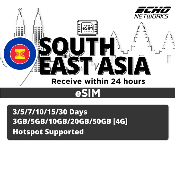 [eSIM South East Asia] Malaysia + Indonesia + Thailand 330