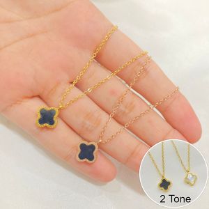 noinacc Kalung Titanium Wanita Two Tone Anti Karat Anti Alergi Korean Style KT33