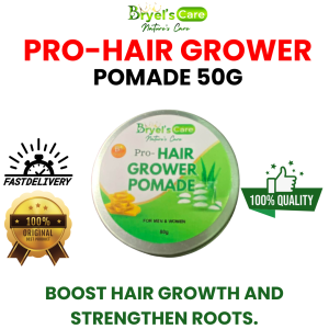 Bryels Hair Pro-Grower Pomade for Men And Women Hair growth booster with aloe vera biotin castor/beeswax/ virgin coconut oil/gugo extract/vitamin b7argan oil/ginseng extract-pampatubo ng buhok