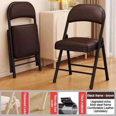 Folding chair for home use sitting back computer chair student dormitory rental room study chair