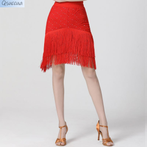 Điệu Nhảy Latin nửa Váy Chân Váy Ngắn khiêu vũ hình vuông Váy Tua Chân Váy Múa tiêu chuẩn quốc gia khiêu vũ Cha Cha Váy biểu diễn