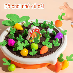Bộ đồ chơi nhổ cà rốt cho bé luyện vận động cầm nắm và trí não