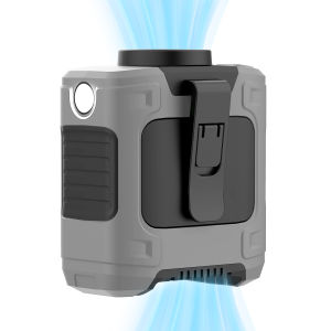 10000mAh Portable Waist Fan Clip On Wearable Belt Personal Fan Rechargeable Battery Operated With 5 Speeds & Flashlight Neck Fan Hands-Free 40H Cooling For Outdoor Camping Travel