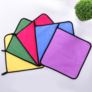 ( 25x30CM ) Coral Fleece Microfiber Double-sided Thick Car Wash Towel Super Absorbent Fine Fiber Car Cleaning Towel Household Cleaning Cloth Dishcloth Car Cleaning Windows Cleaning Dishes Cleaning