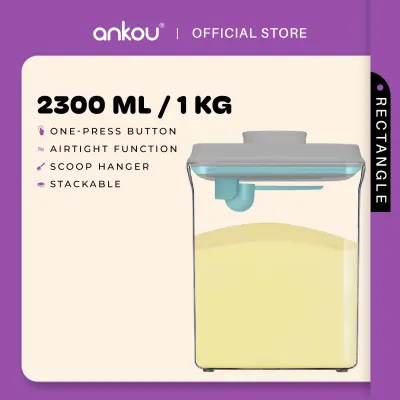 ANKOU Airtight Food Storage/Milk Powder Container - Rectangle (2300ml)