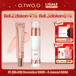 O.TWO.O Invisible Zero Pore Primer Cream + Makeup Setting Spray Tahan Lama Long-lasting Moisturizing