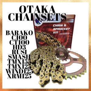 OTAKA CHAINSET GOLD TMX/RUSI/CT100/C100/XRM